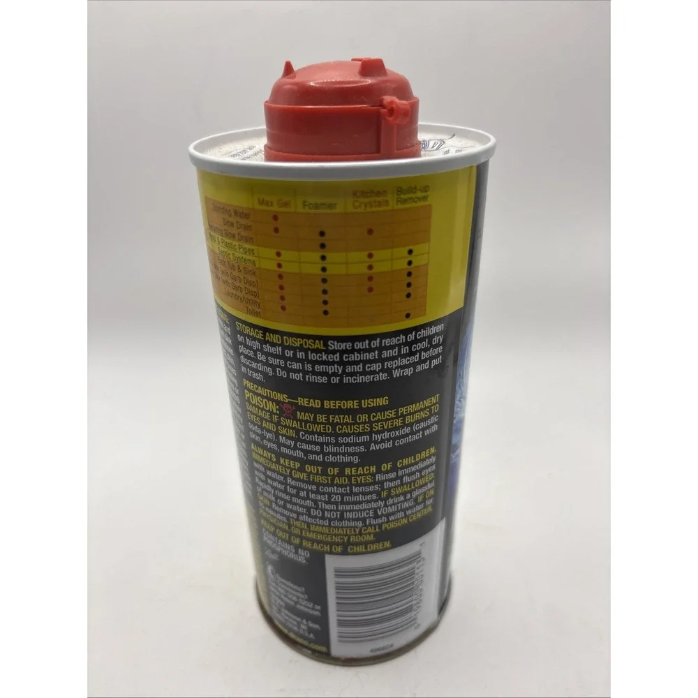 Vtg Drano Professional Strength Kitchen Crystals Clog Remover 18 Oz NEW 2004